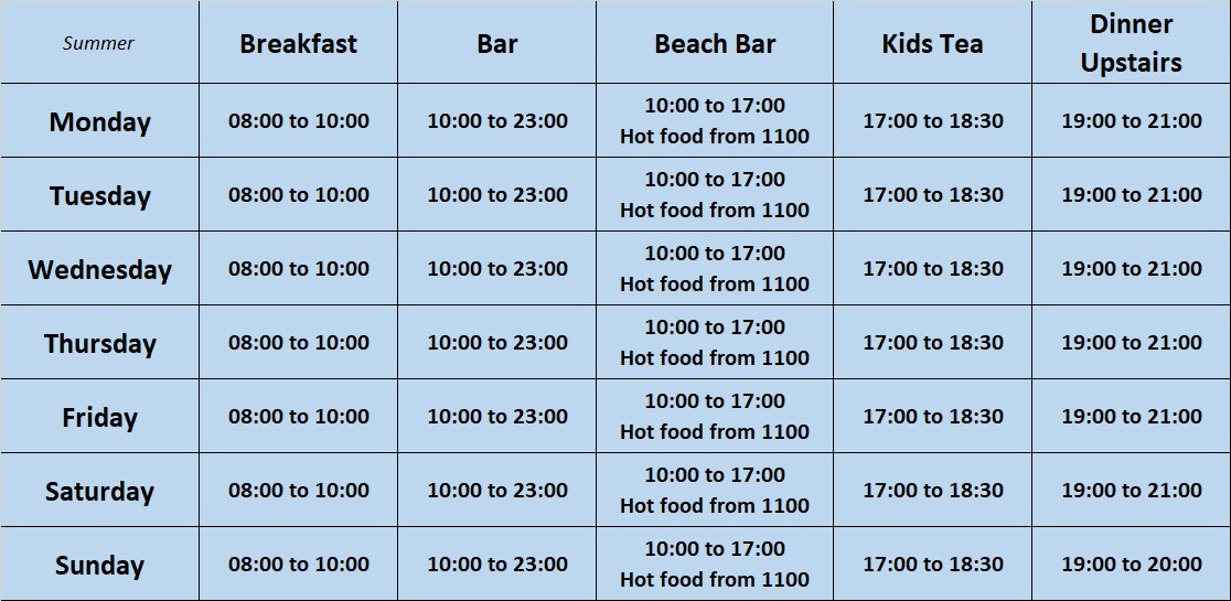 HISC Opening Times